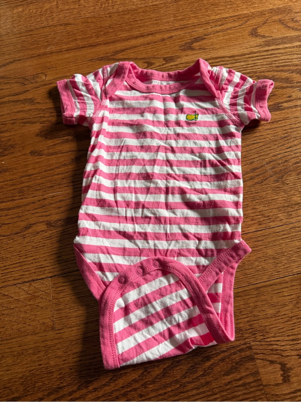 Masters Kids Pink and White Striped Baby Bodysuit size 6-12 months